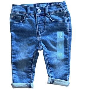 Baby Gap Skinny Fit Girl Jeans Infant 6-12 Months Denim Adjustable Waist NWT